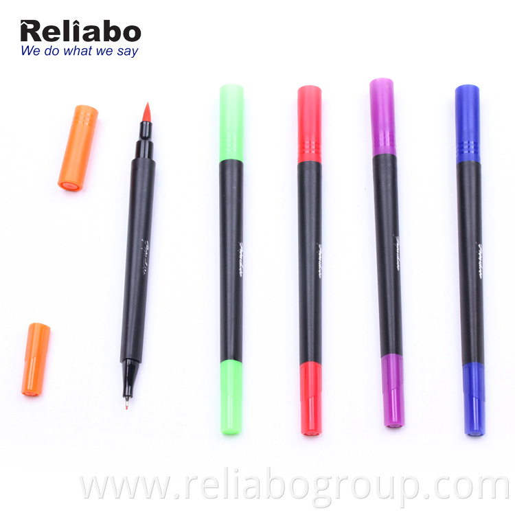 Reliabo School Supplies Dual Tip Watercolor Brush Marker Pens